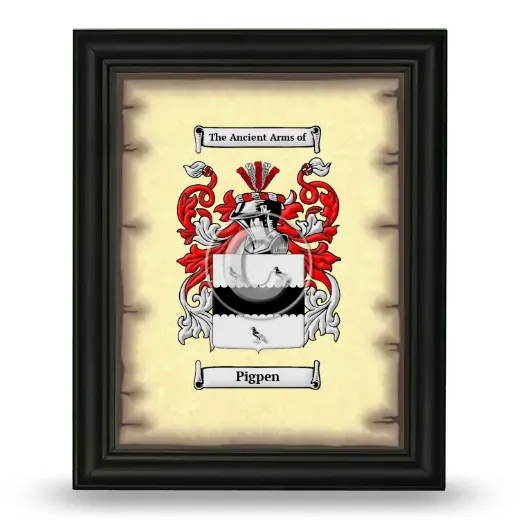 Pigpen Coat of Arms Framed - Black