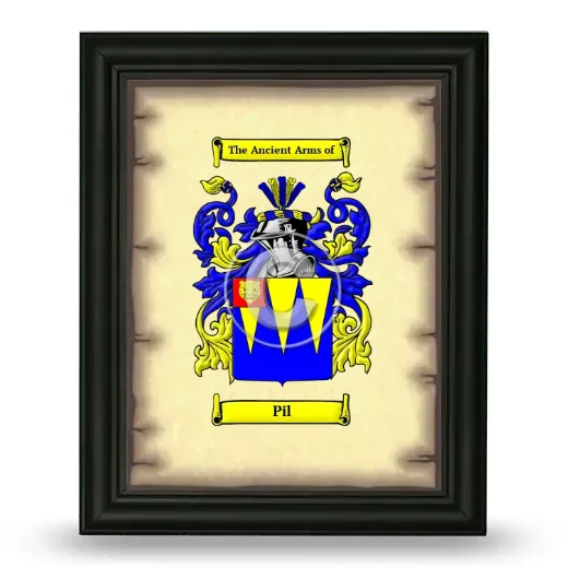 Pil Coat of Arms Framed - Black