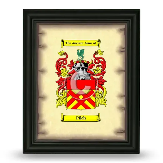 Pilch Coat of Arms Framed - Black