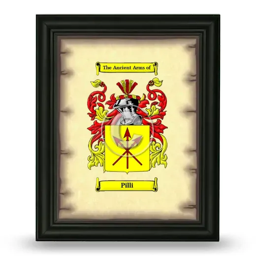 Pilli Coat of Arms Framed - Black