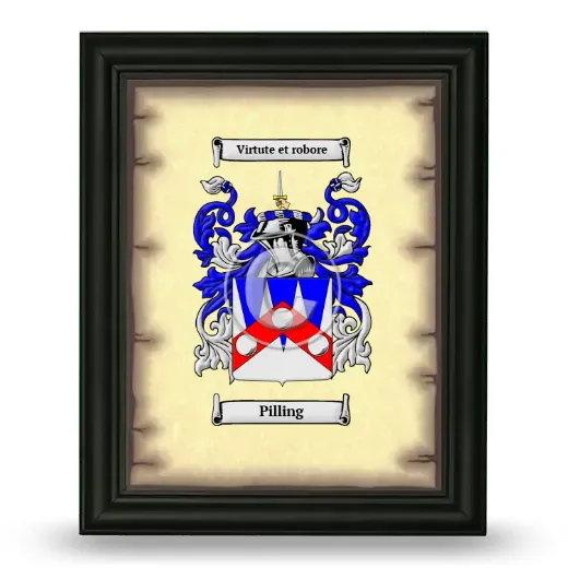Pilling Coat of Arms Framed - Black