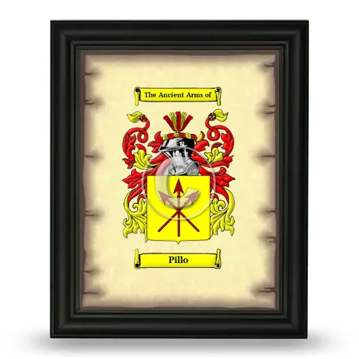 Pillo Coat of Arms Framed - Black
