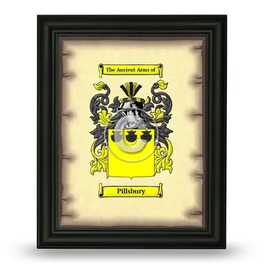Pillsbury Coat of Arms Framed - Black