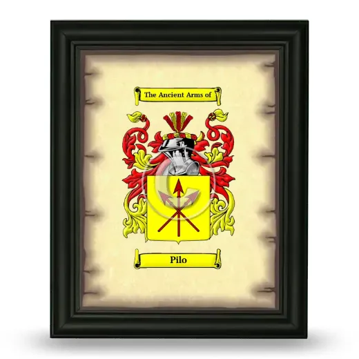 Pilo Coat of Arms Framed - Black
