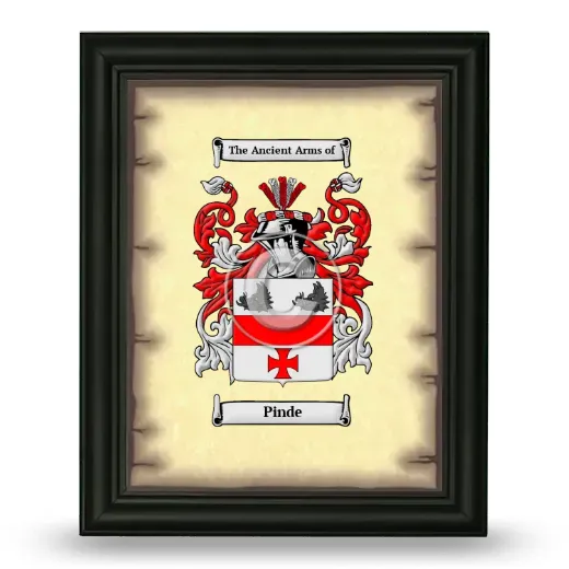 Pinde Coat of Arms Framed - Black