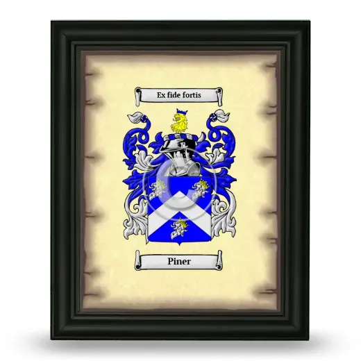 Piner Coat of Arms Framed - Black