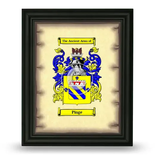 Pinge Coat of Arms Framed - Black