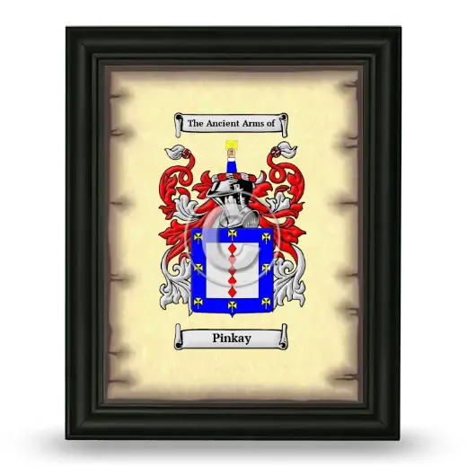 Pinkay Coat of Arms Framed - Black