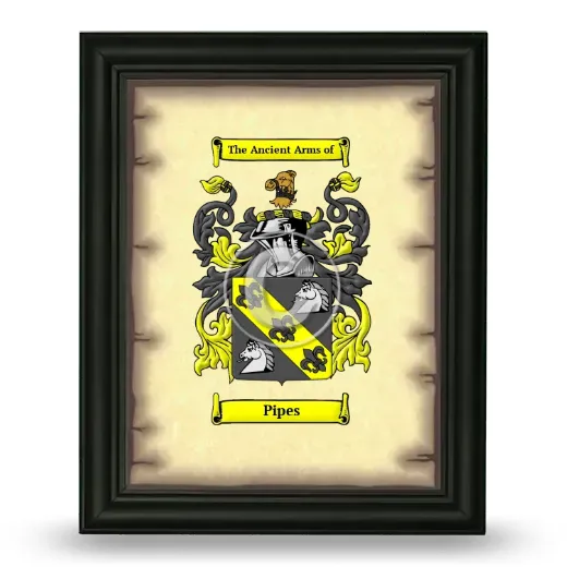 Pipes Coat of Arms Framed - Black