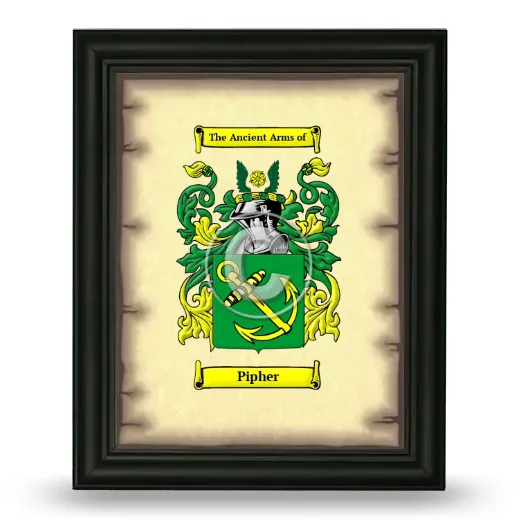 Pipher Coat of Arms Framed - Black