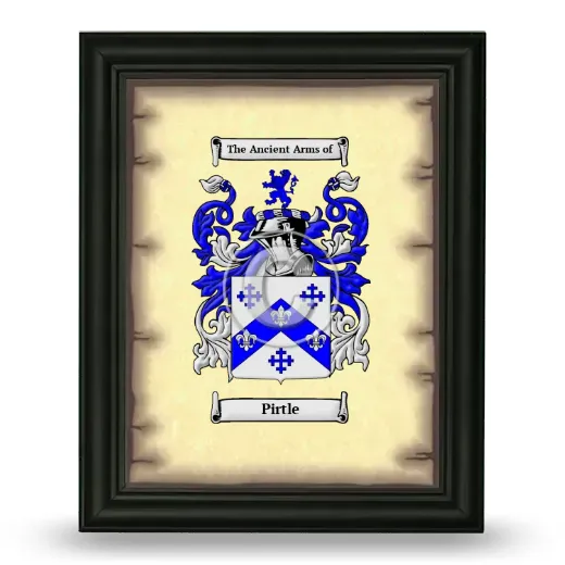 Pirtle Coat of Arms Framed - Black