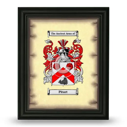 Pitart Coat of Arms Framed - Black
