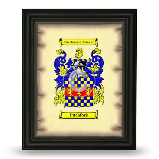 Pitchfork Coat of Arms Framed - Black