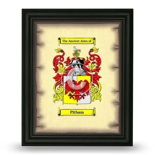 Pitham Coat of Arms Framed - Black