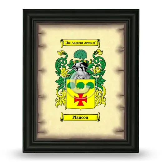 Plancon Coat of Arms Framed - Black