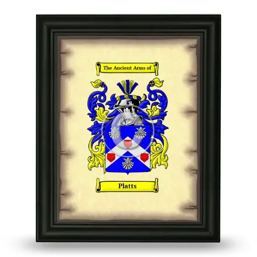 Platts Coat of Arms Framed - Black