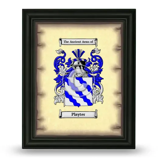 Playter Coat of Arms Framed - Black