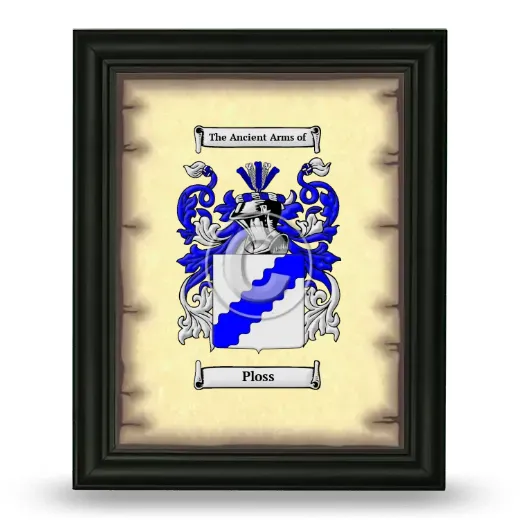 Ploss Coat of Arms Framed - Black