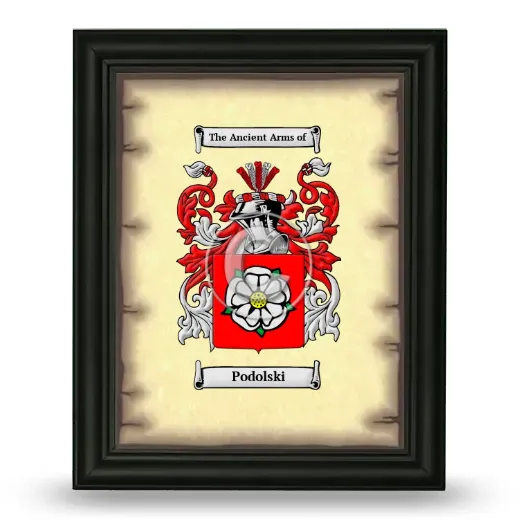 Podolski Coat of Arms Framed - Black