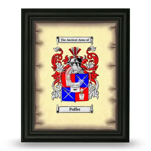 Poffer Coat of Arms Framed - Black