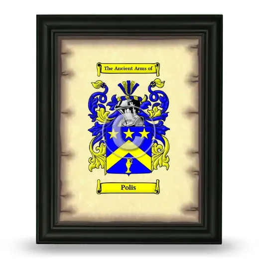 Polis Coat of Arms Framed - Black