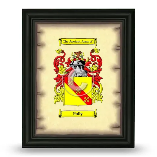 Polly Coat of Arms Framed - Black