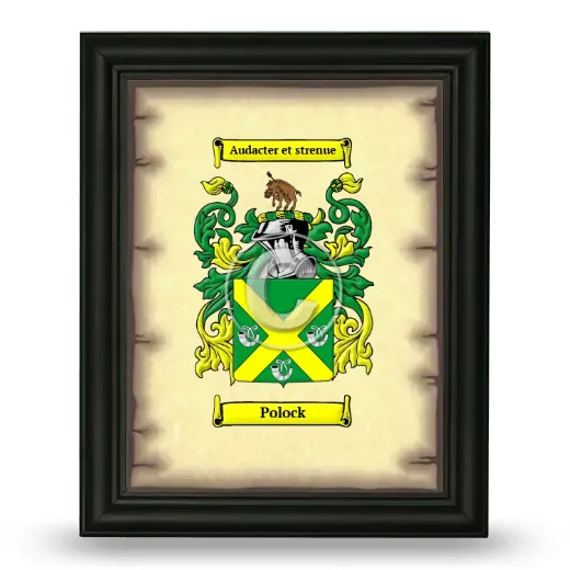 Polock Coat of Arms Framed - Black