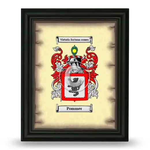 Pommer Coat of Arms Framed - Black