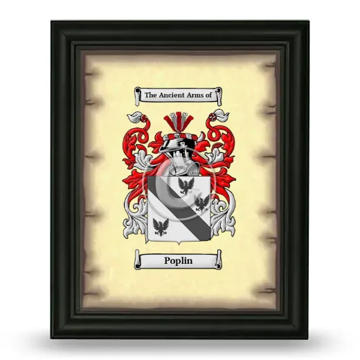 Poplin Coat of Arms Framed - Black