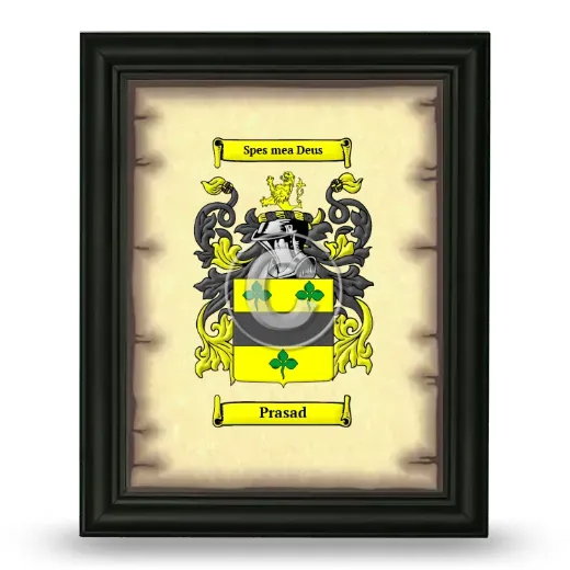 Prasad Coat of Arms Framed - Black