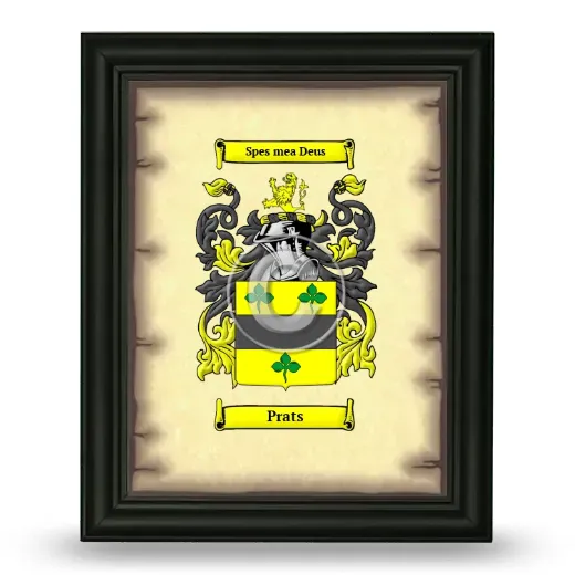 Prats Coat of Arms Framed - Black