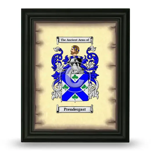 Prendergast Coat of Arms Framed - Black
