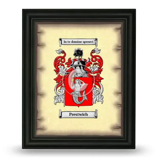Prestwich Coat of Arms Framed - Black