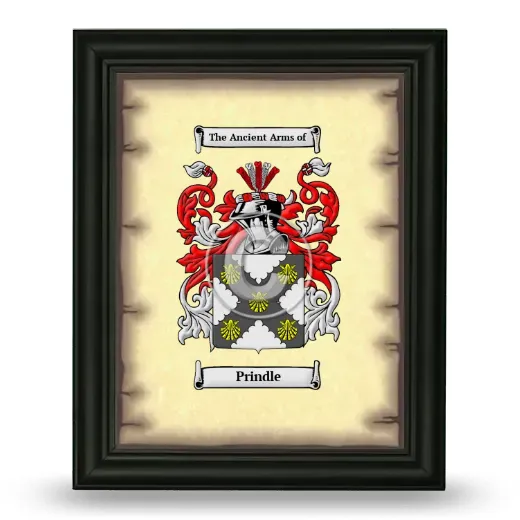 Prindle Coat of Arms Framed - Black