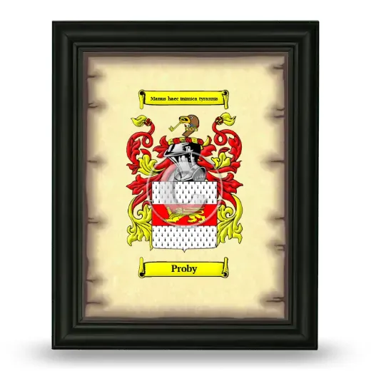Proby Coat of Arms Framed - Black