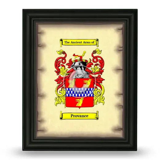 Provance Coat of Arms Framed - Black