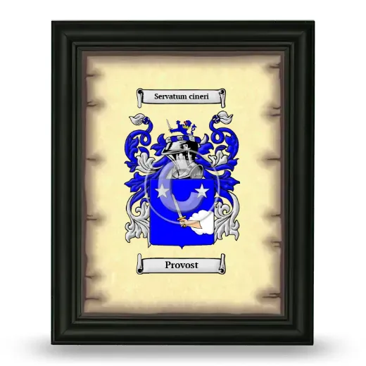 Provost Coat of Arms Framed - Black
