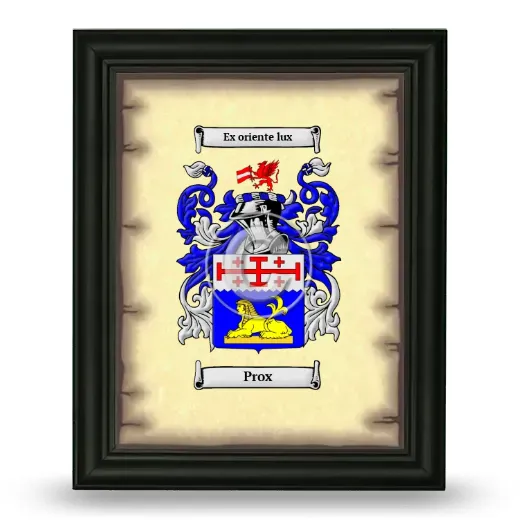 Prox Coat of Arms Framed - Black