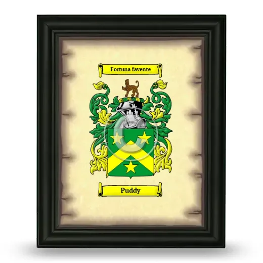 Puddy Coat of Arms Framed - Black