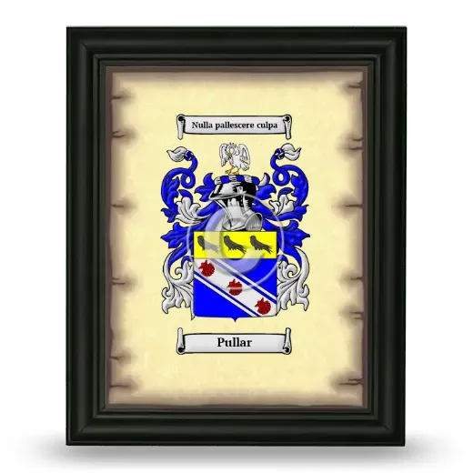 Pullar Coat of Arms Framed - Black