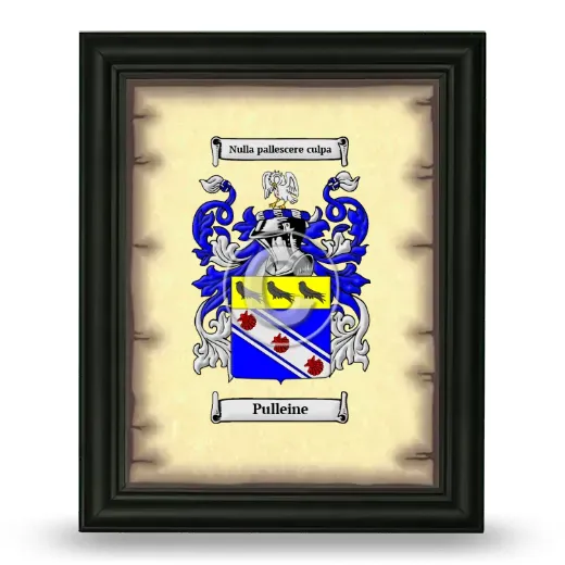 Pulleine Coat of Arms Framed - Black