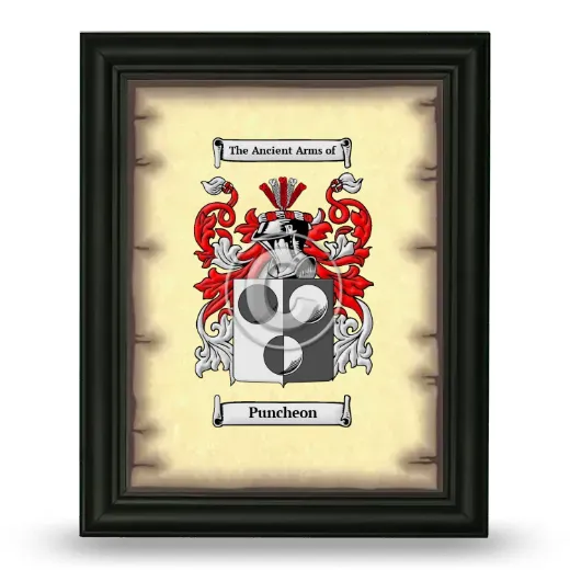 Puncheon Coat of Arms Framed - Black