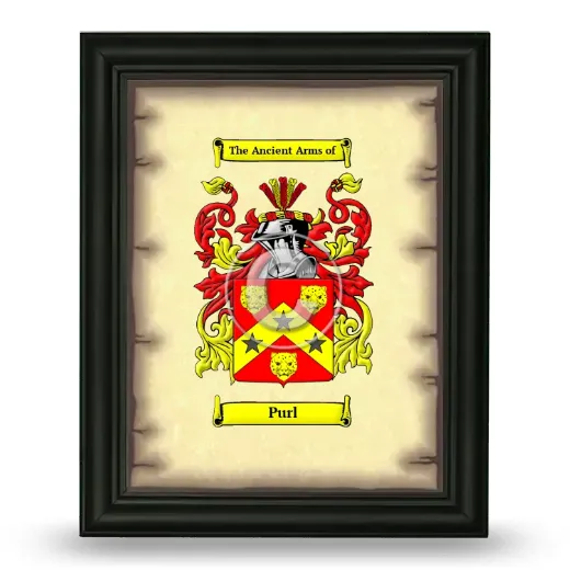Purl Coat of Arms Framed - Black
