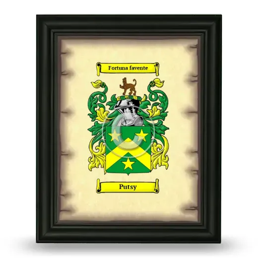 Putsy Coat of Arms Framed - Black