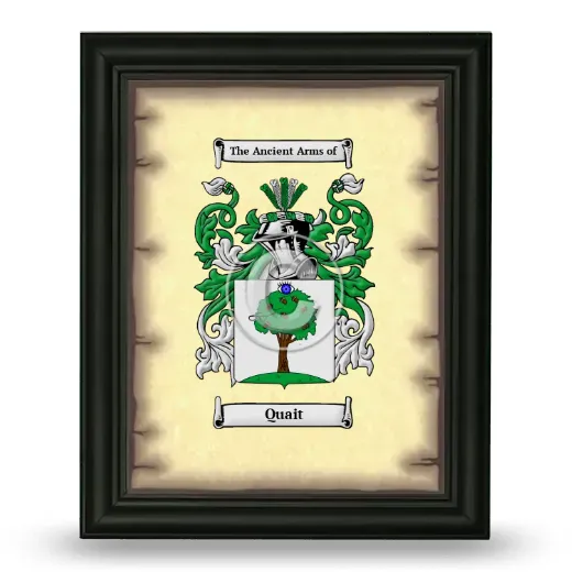 Quait Coat of Arms Framed - Black