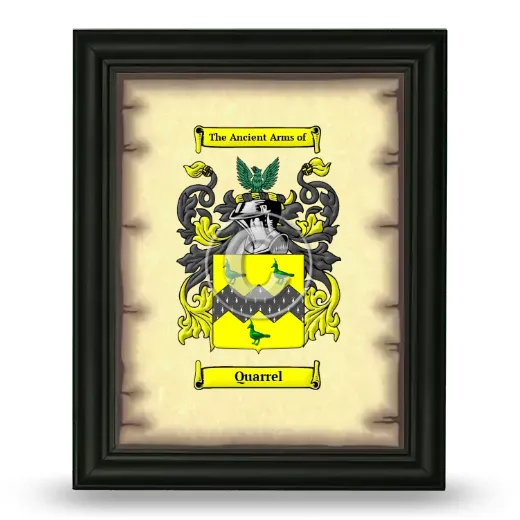 Quarrel Coat of Arms Framed - Black