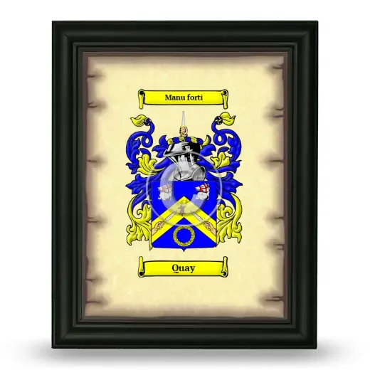 Quay Coat of Arms Framed - Black