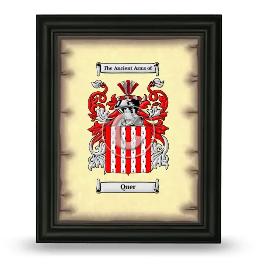 Quer Coat of Arms Framed - Black