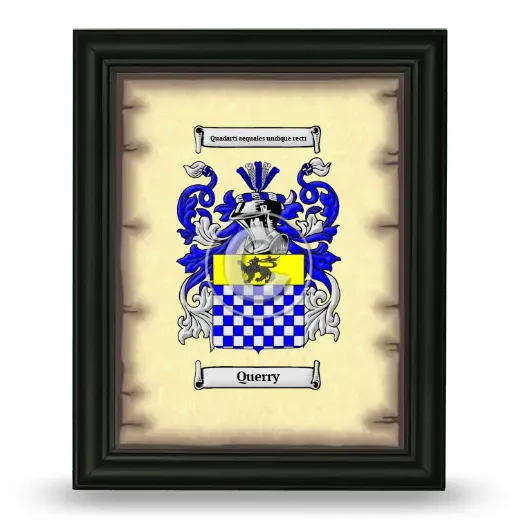 Querry Coat of Arms Framed - Black