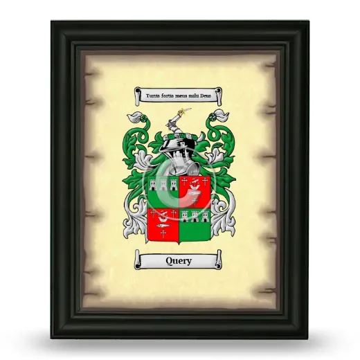 Query Coat of Arms Framed - Black